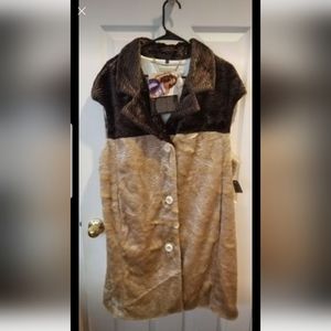 Iman two tone long vest